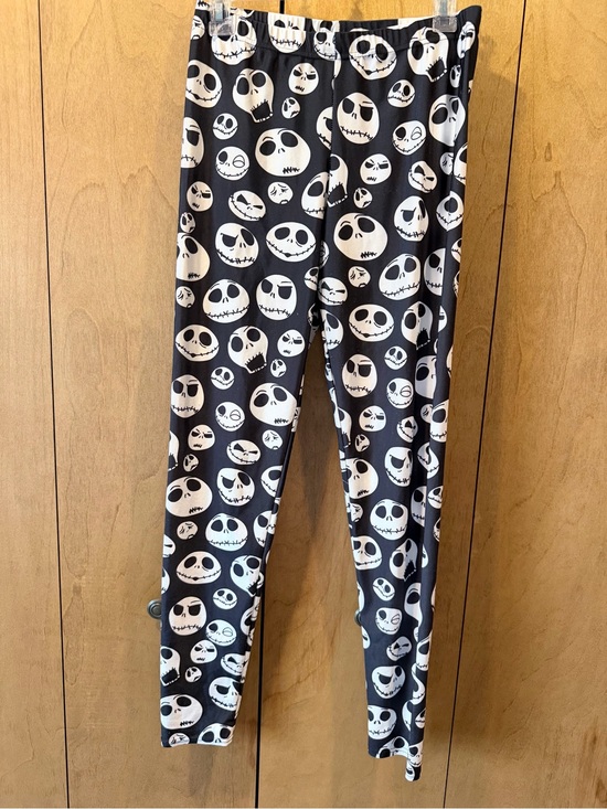 Online Legging Store Pants - Online Legging Store Black & White Skull Face Print Leggings 1x-2x